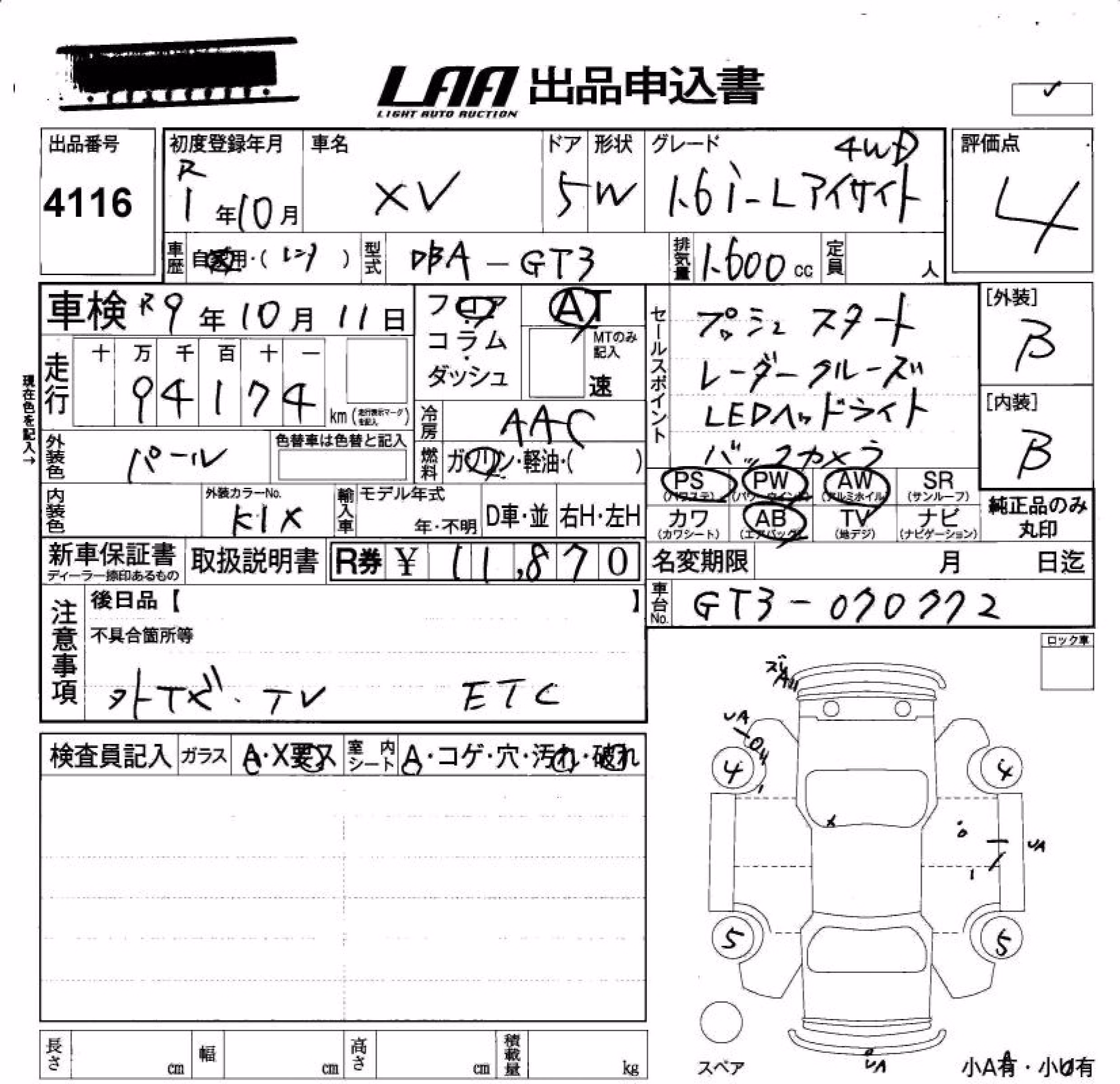 SUBARU XV