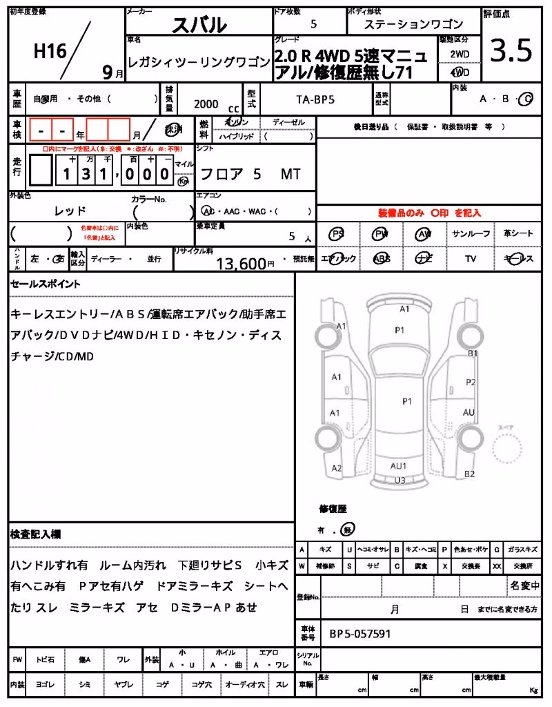 SUBARU LEGACY