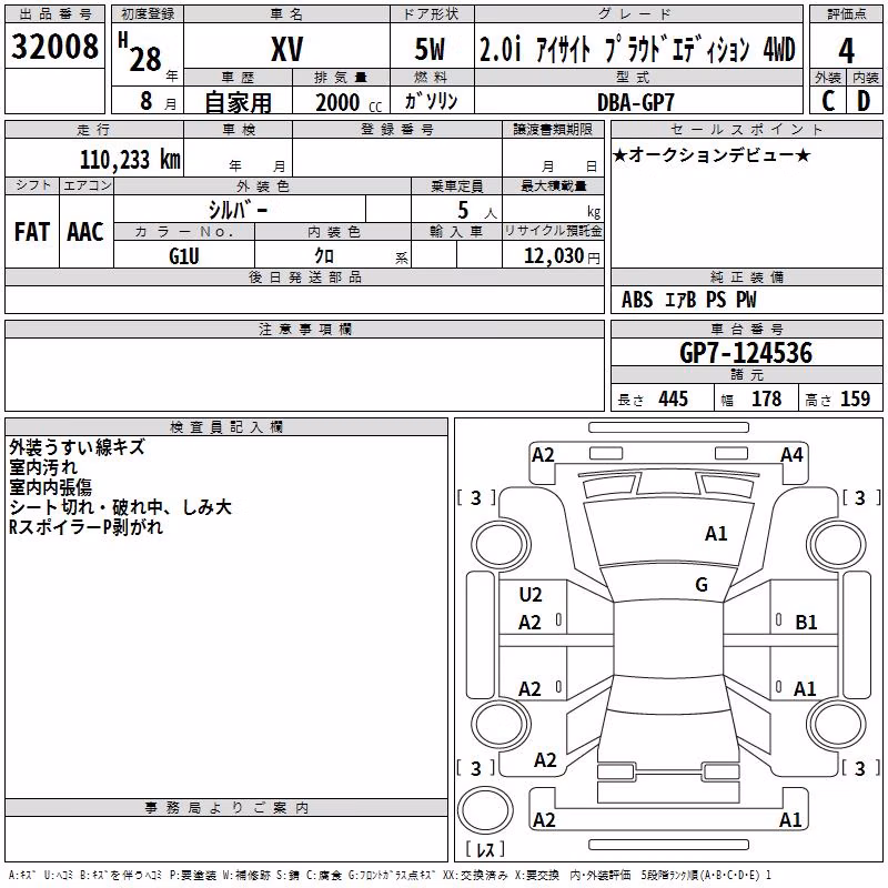 SUBARU XV