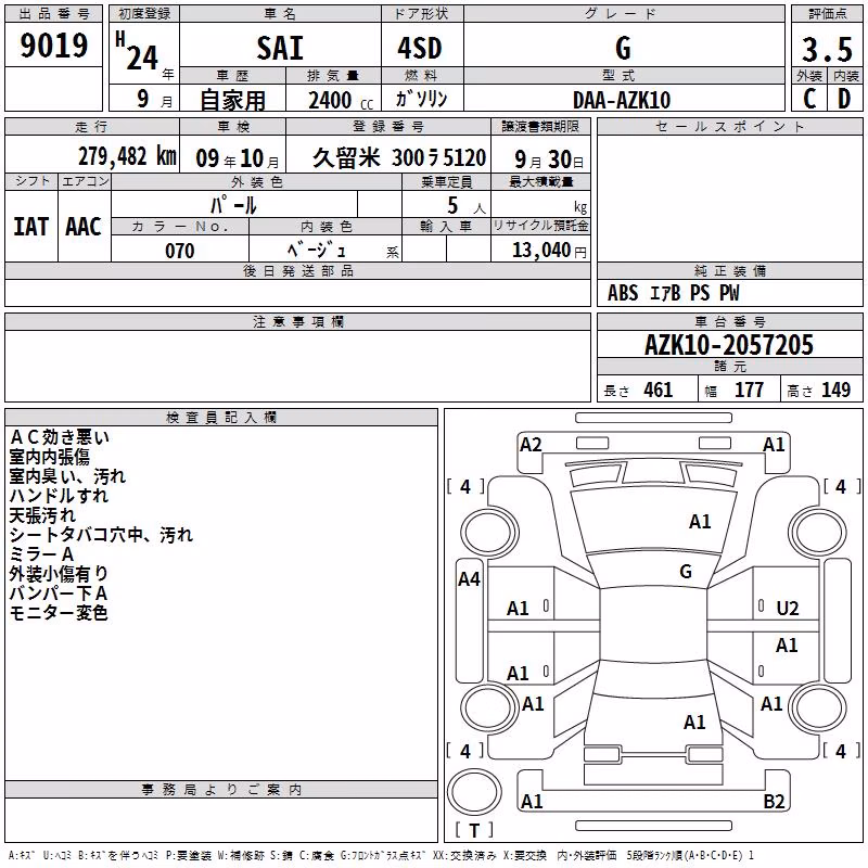 TOYOTA SAI