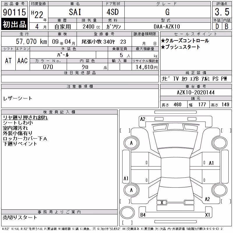 TOYOTA SAI