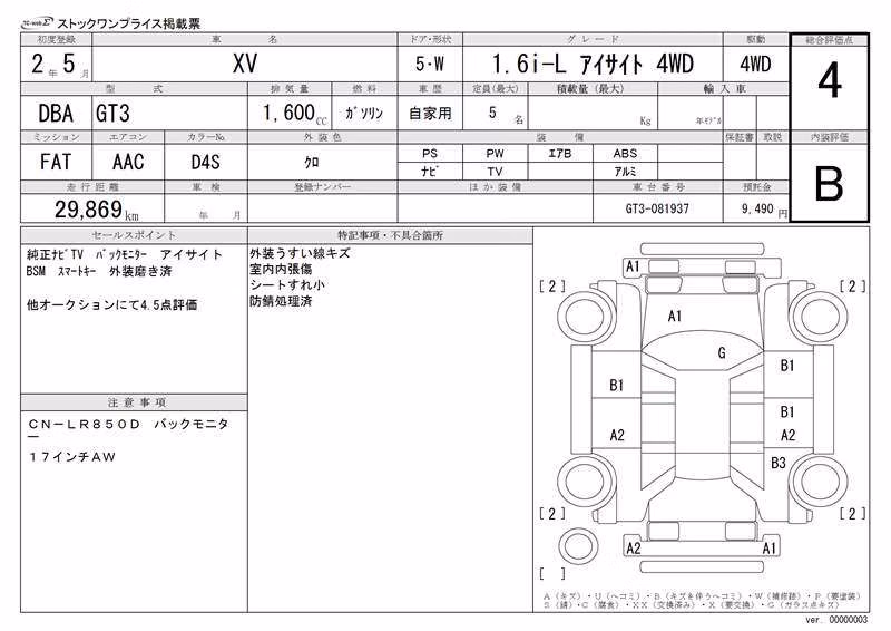SUBARU XV
