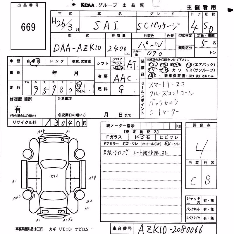 TOYOTA SAI