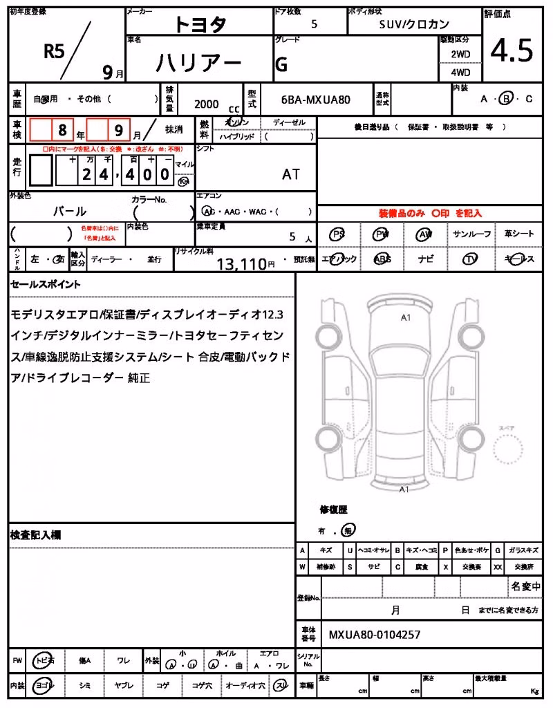 TOYOTA HARRIER