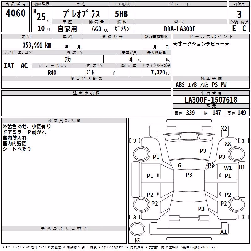 SUBARU PLEO PLUS