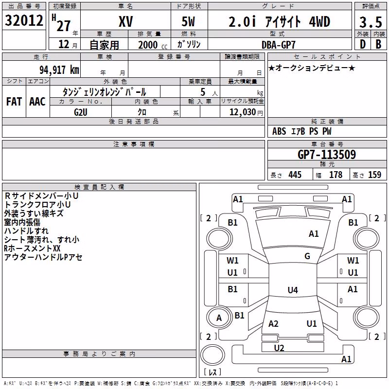 SUBARU XV