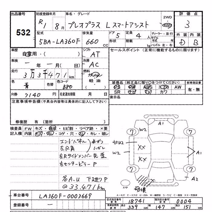 SUBARU PLEO PLUS