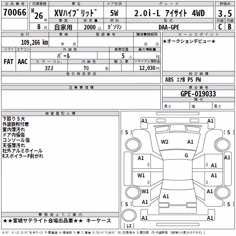 SUBARU XV