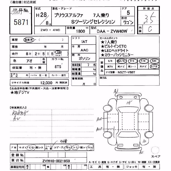 TOYOTA PRIUS ALPHA