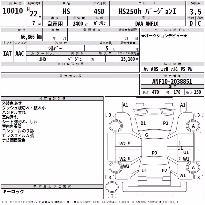 LEXUS HS250H