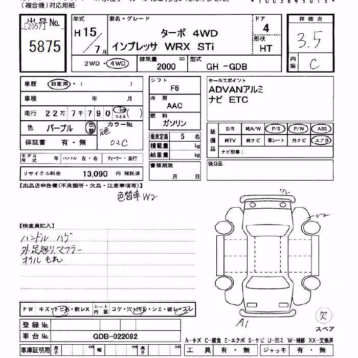 SUBARU IMPREZA WRX STI