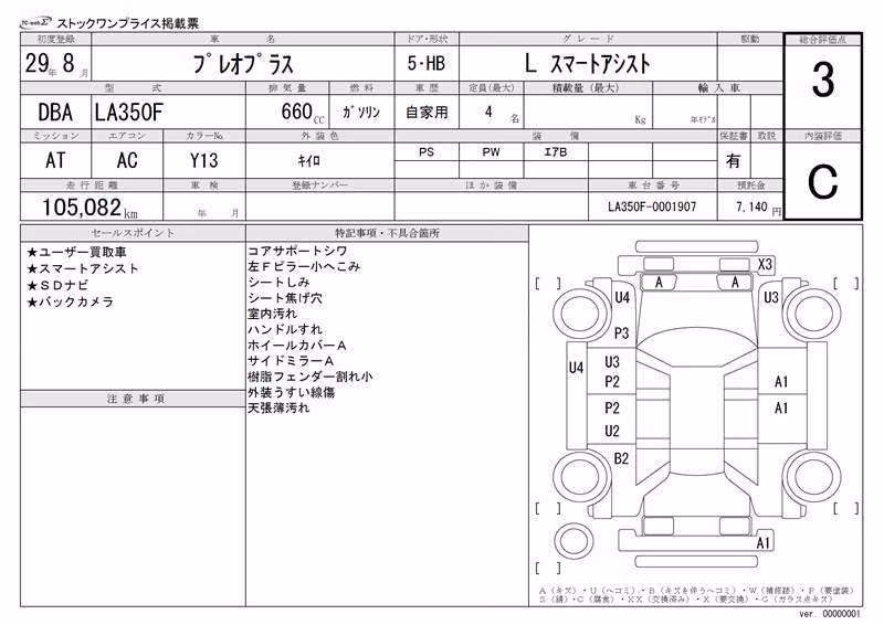 SUBARU PLEO PLUS