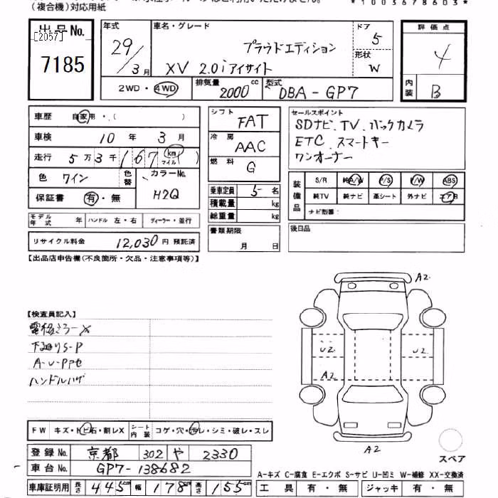 SUBARU XV