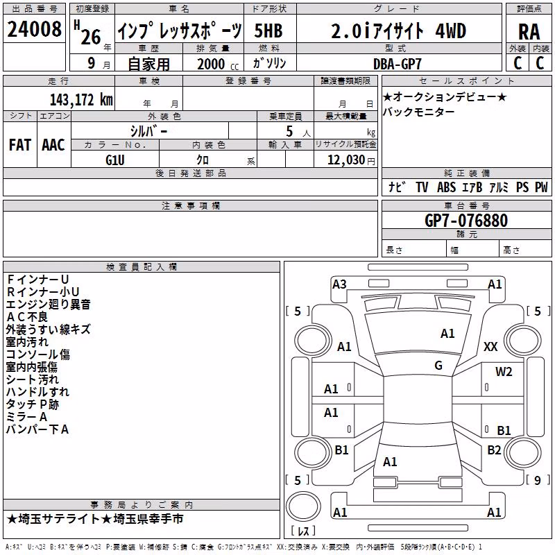 SUBARU XV