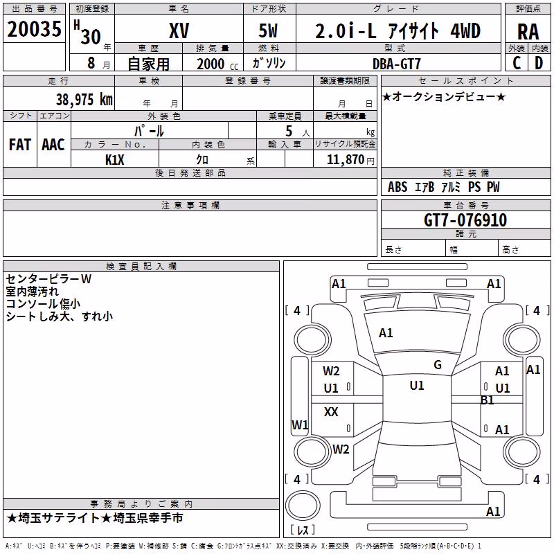 SUBARU XV
