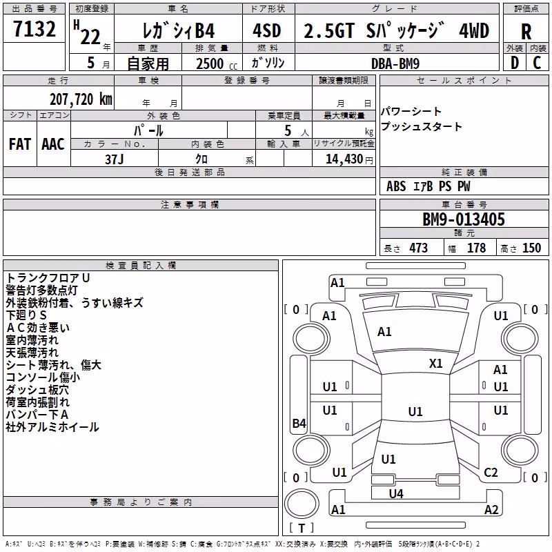 SUBARU LEGACY B4