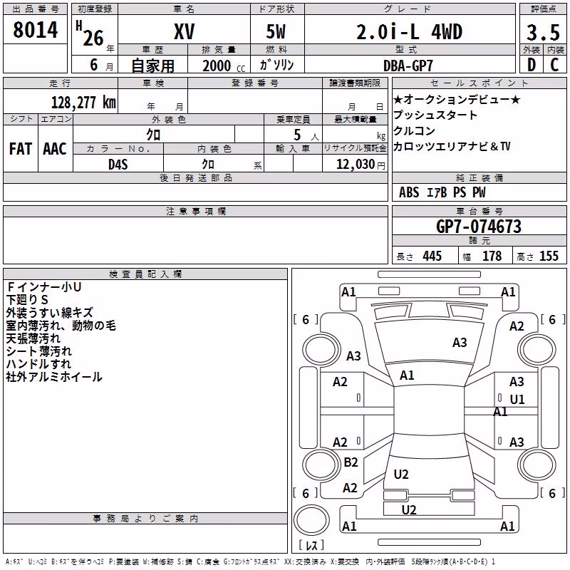 SUBARU XV