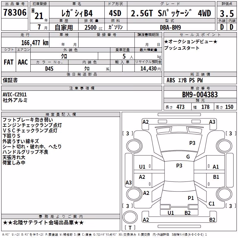 SUBARU LEGACY B4
