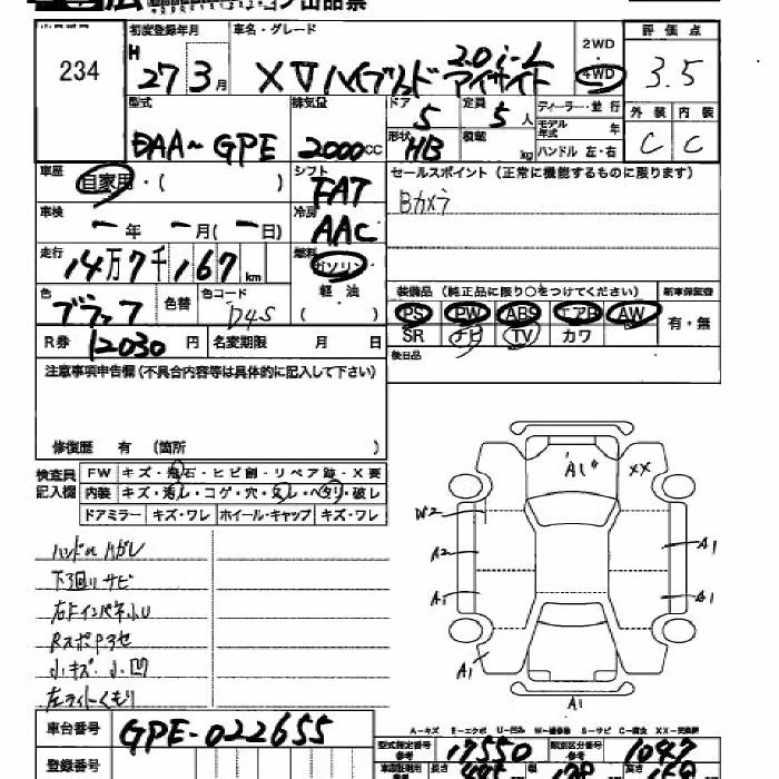 SUBARU XV