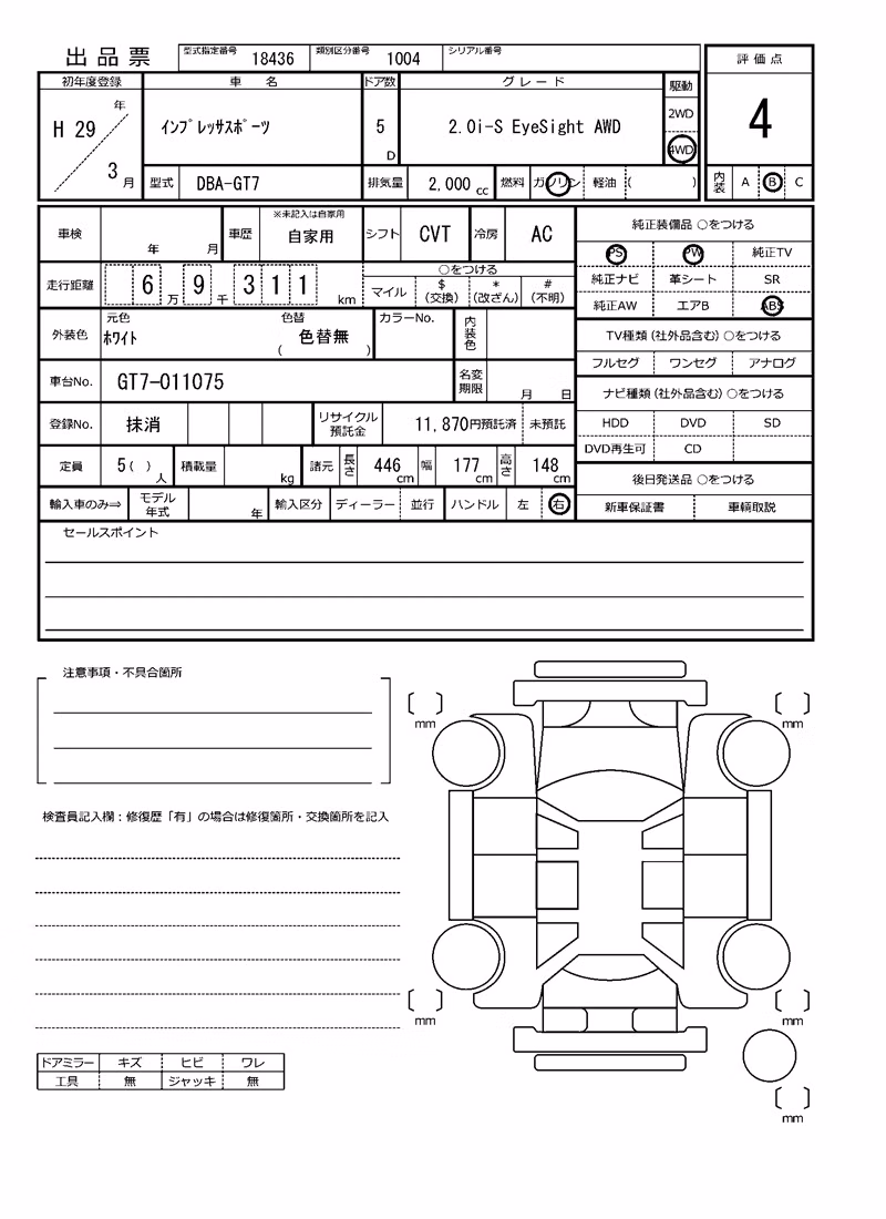 SUBARU XV