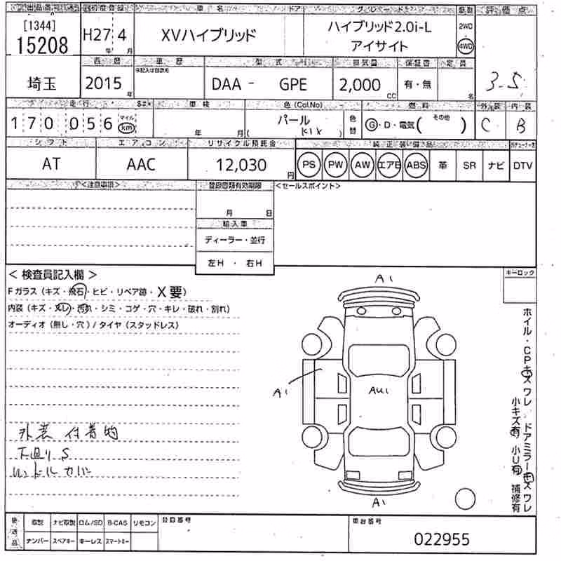 SUBARU XV