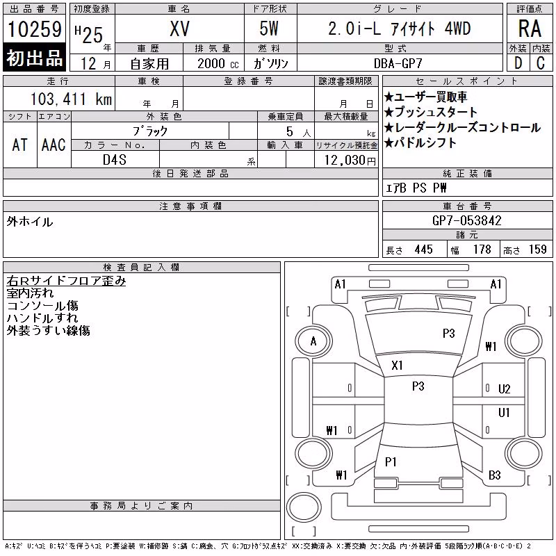 SUBARU XV