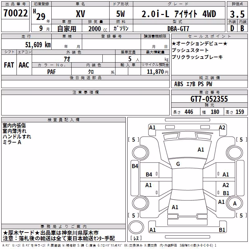 SUBARU XV