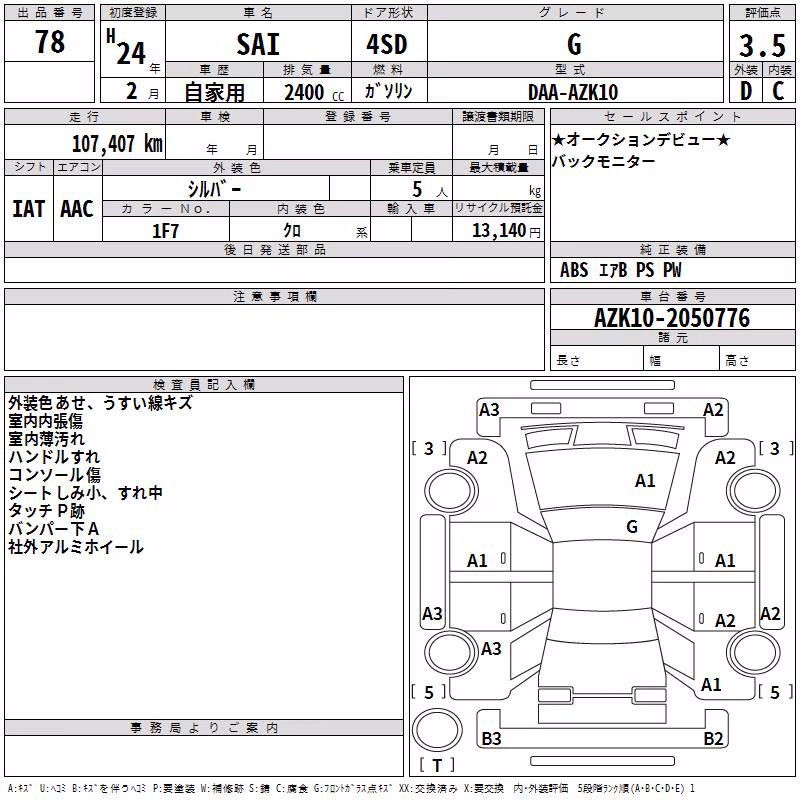 TOYOTA SAI