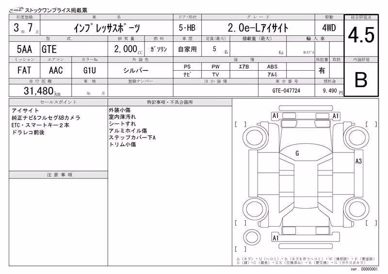 SUBARU XV