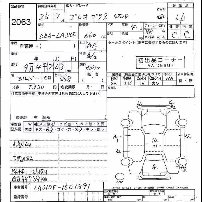 SUBARU PLEO PLUS