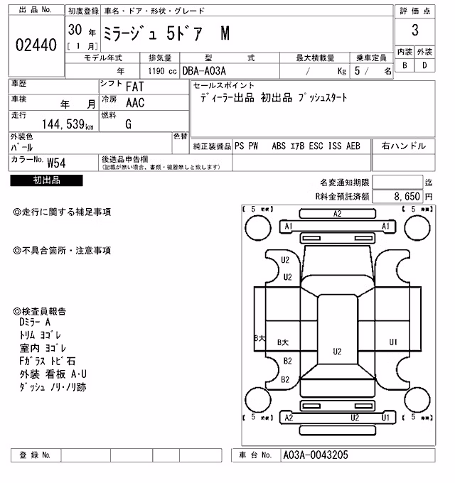 MITSUBISHI MIRAGE