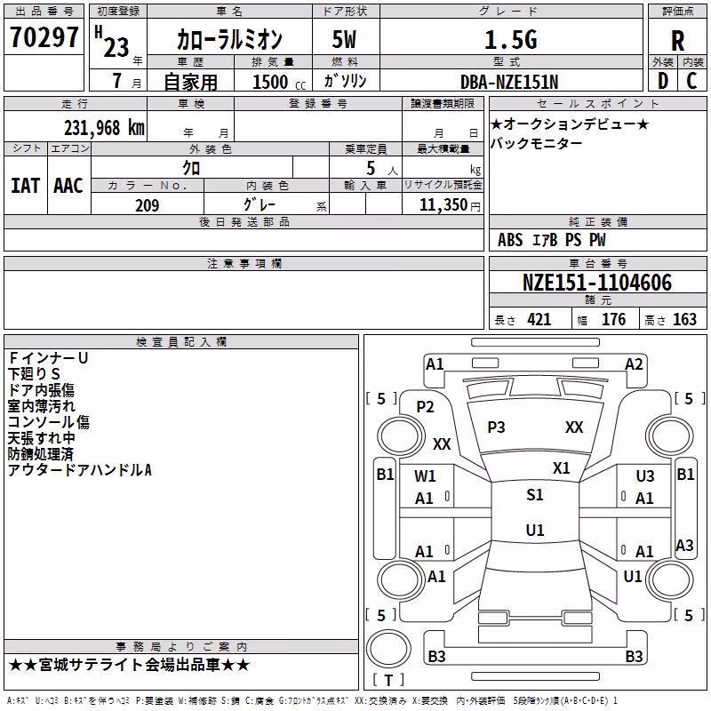 TOYOTA COROLLA RUMION