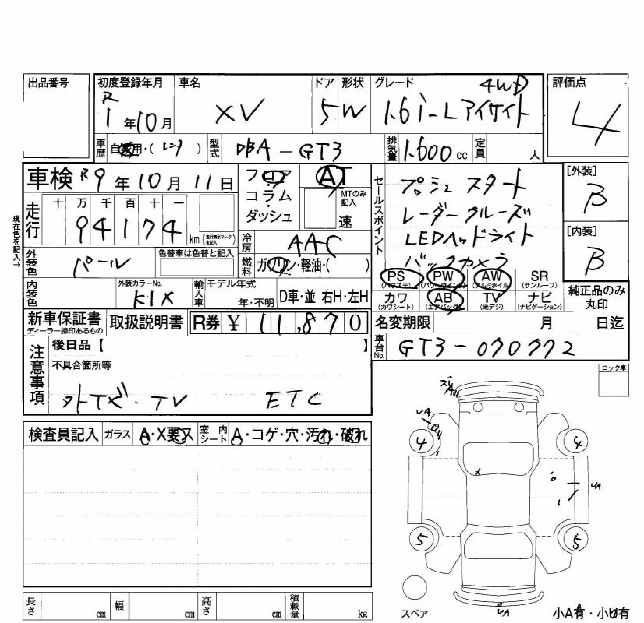 SUBARU XV