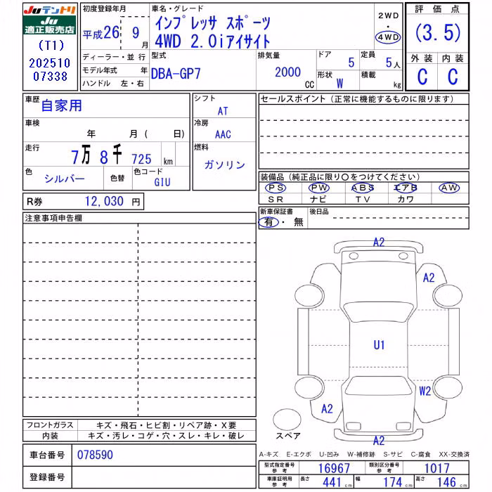 SUBARU XV