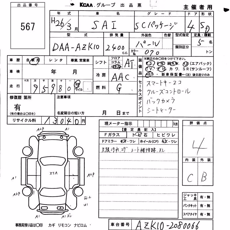 TOYOTA SAI