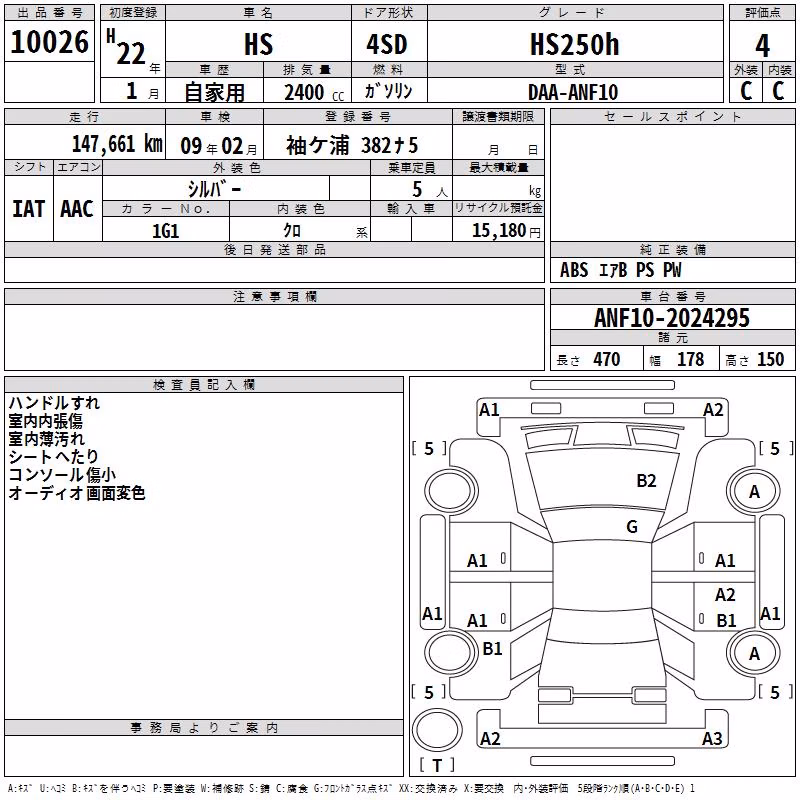 LEXUS HS250H