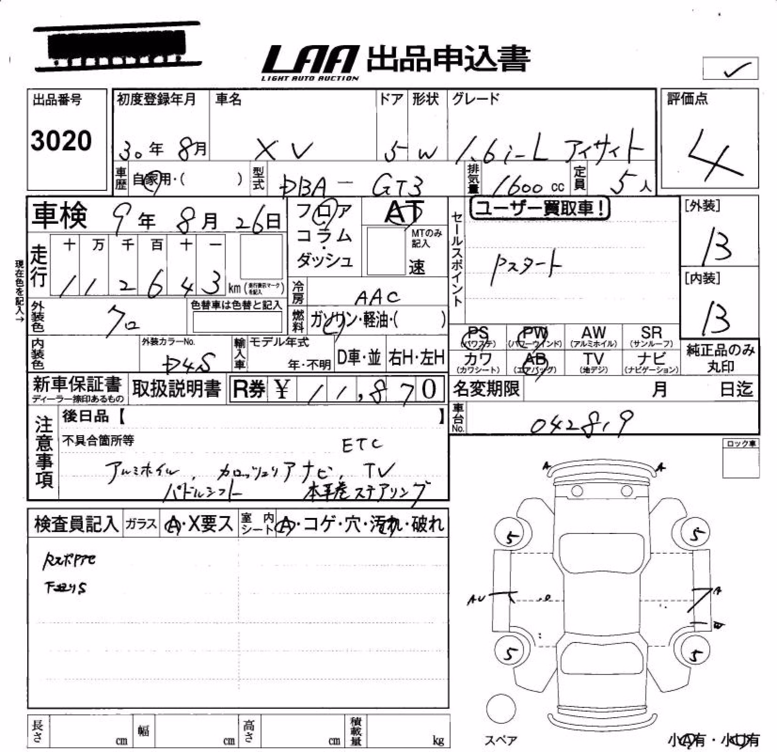 SUBARU XV