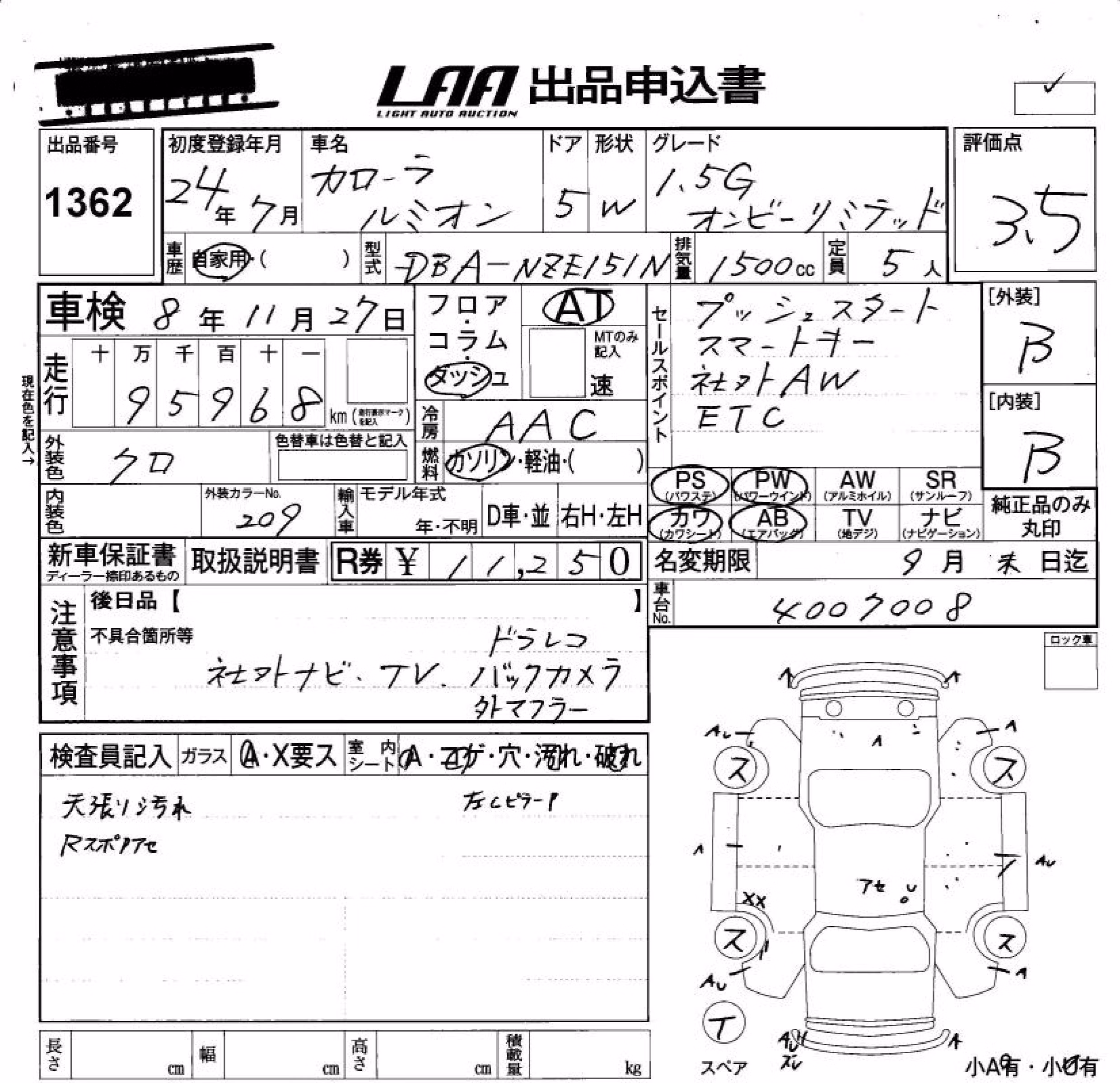 TOYOTA COROLLA RUMION