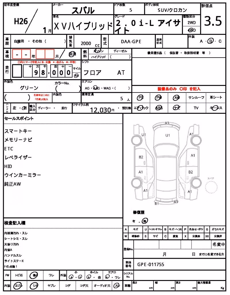 SUBARU XV