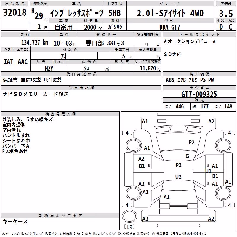 SUBARU XV