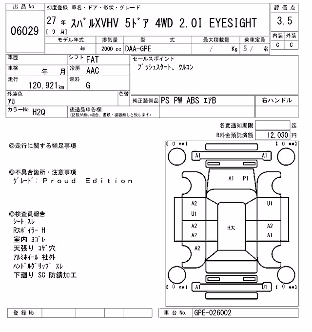 SUBARU XV