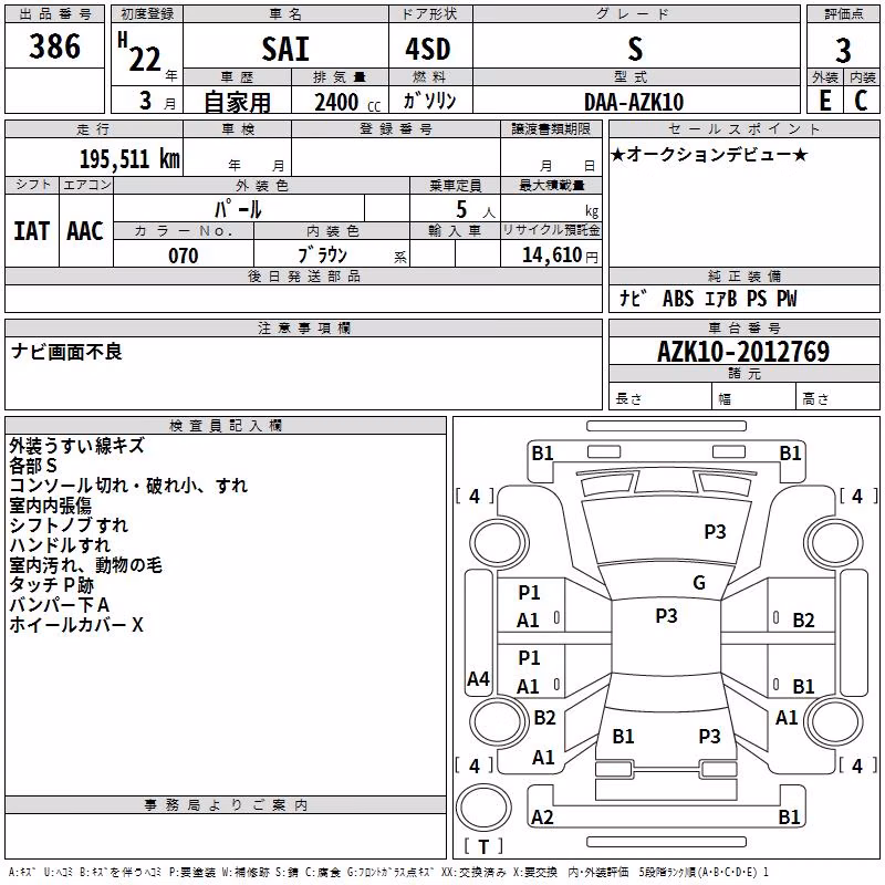 TOYOTA SAI