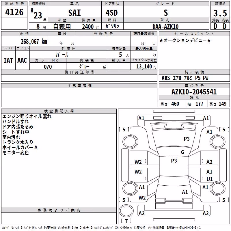 TOYOTA SAI
