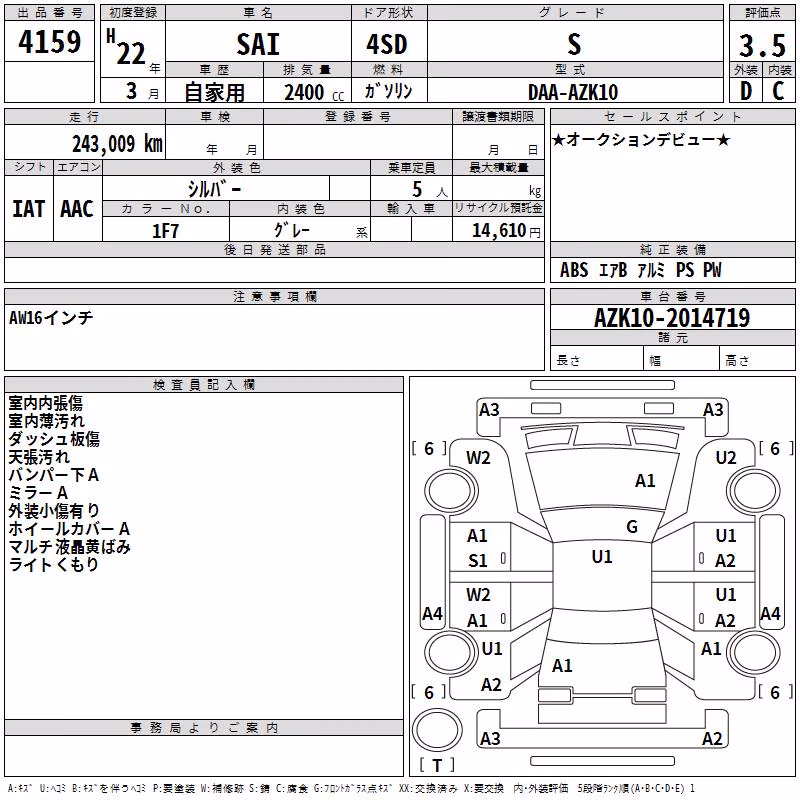 TOYOTA SAI