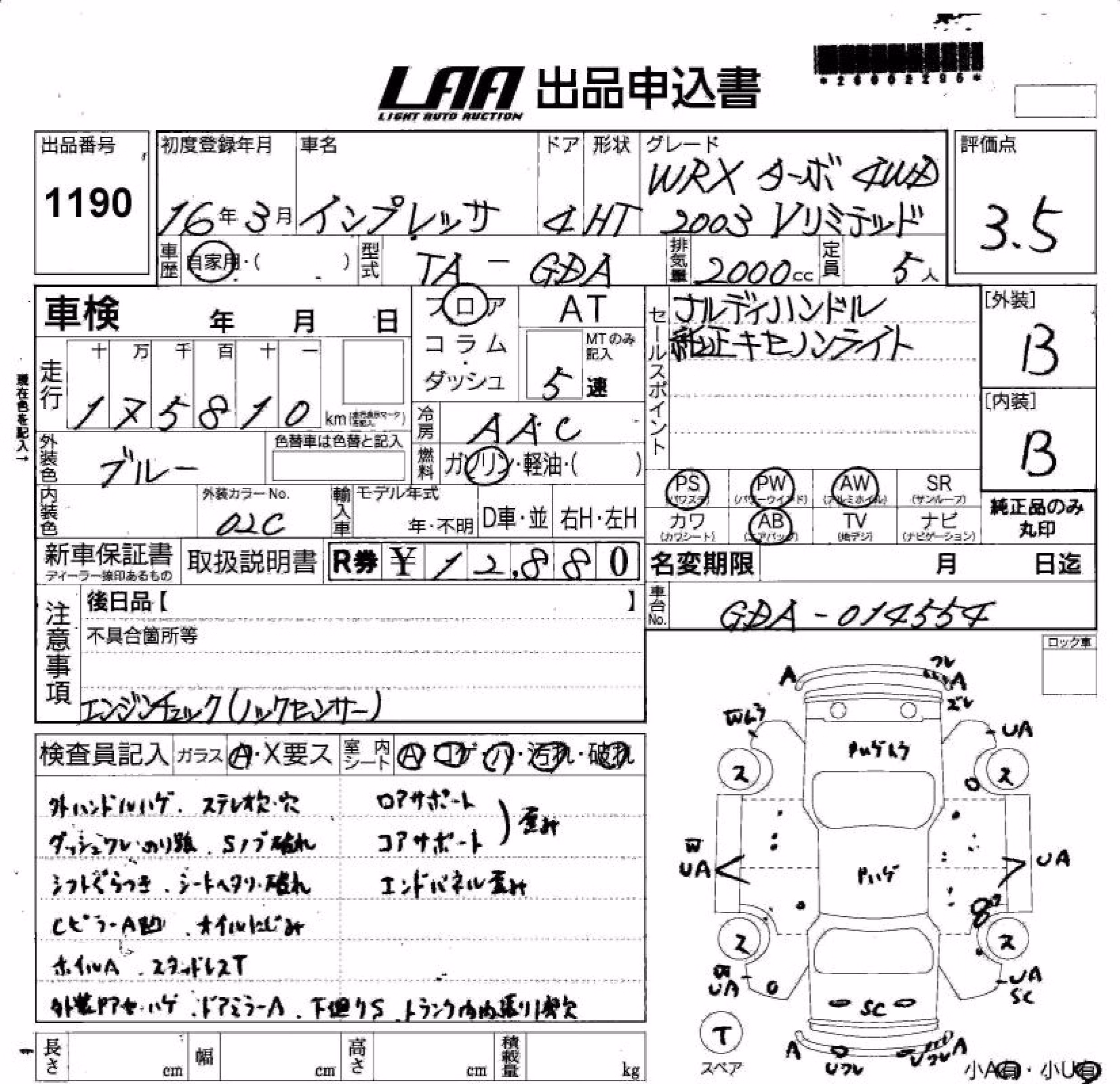 SUBARU IMPREZA WRX