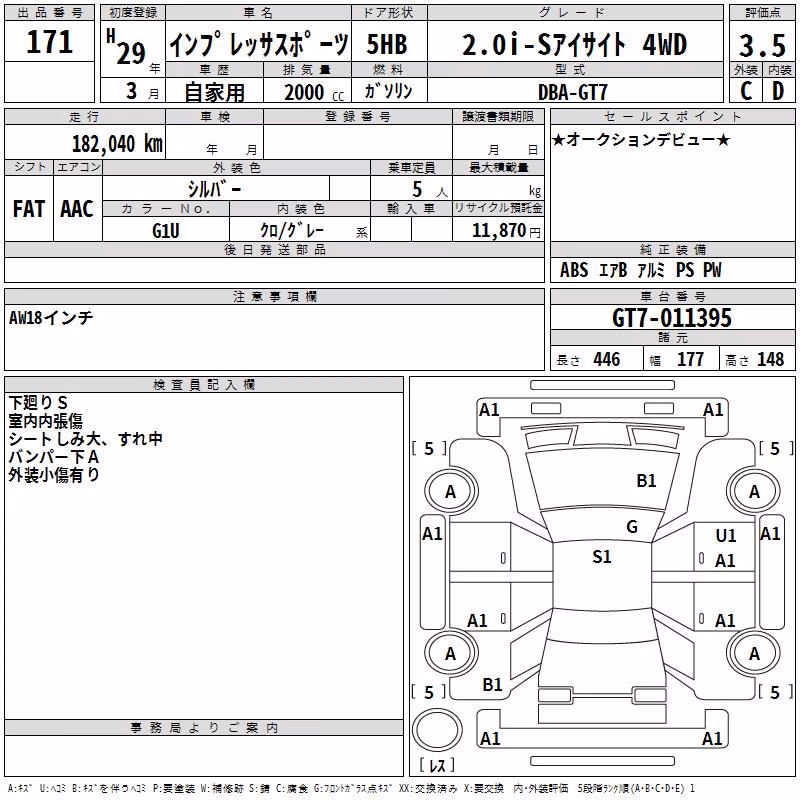 SUBARU XV