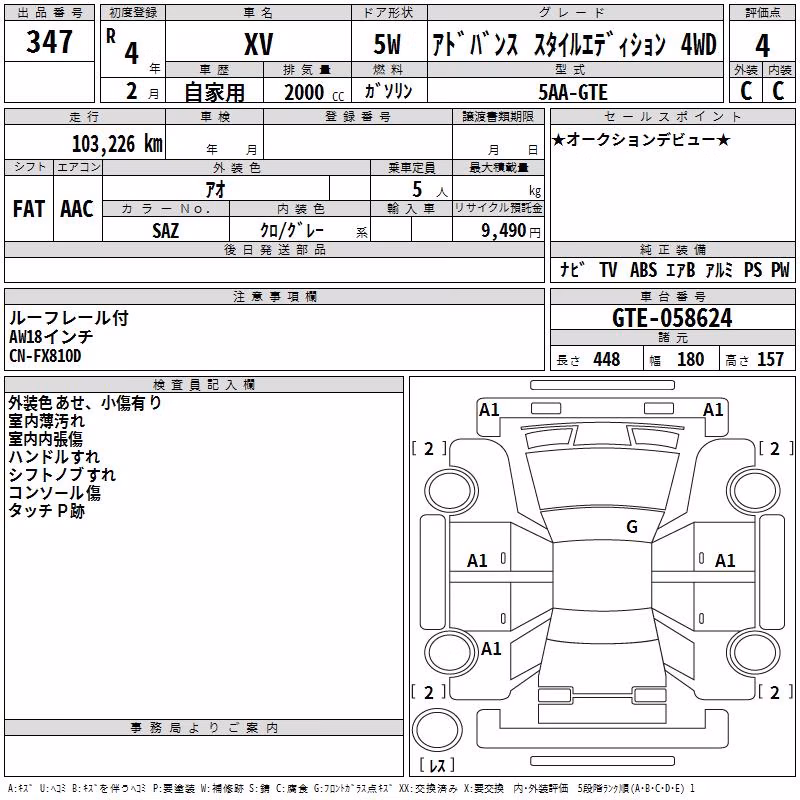 SUBARU XV