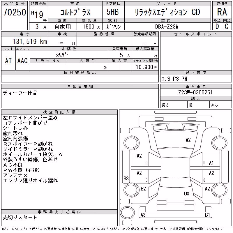 MITSUBISHI COLT PLUS