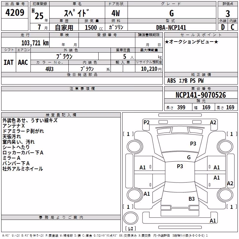 TOYOTA SPADE