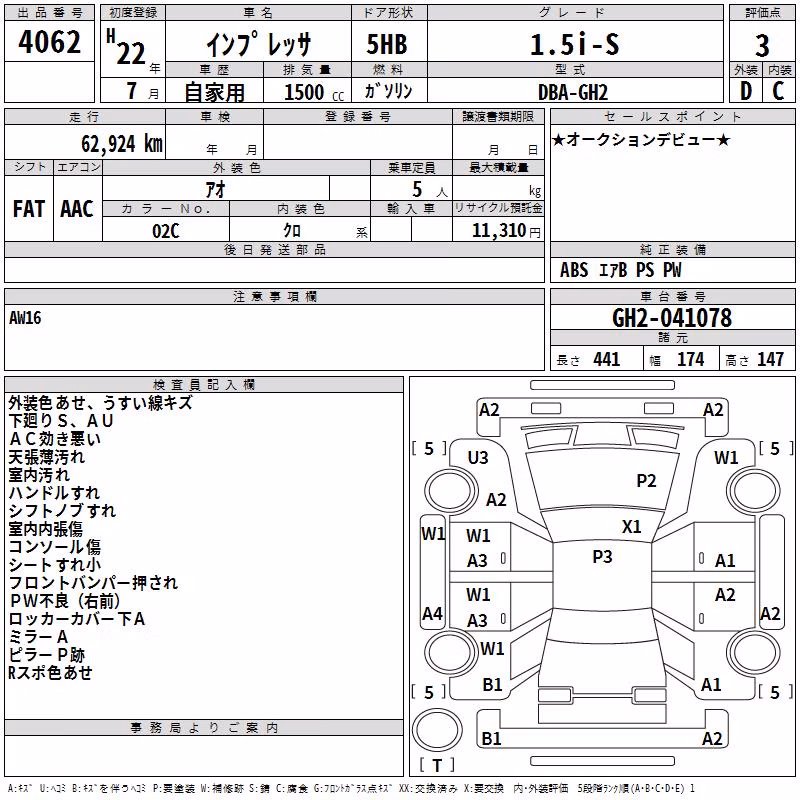 SUBARU IMPREZA